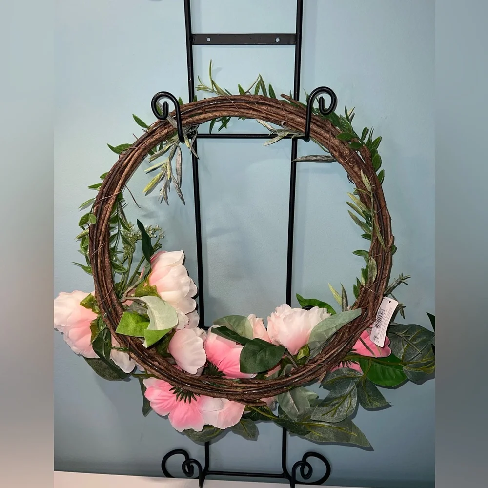 💐NWT Bright Ideas Peonies Wreath 20”